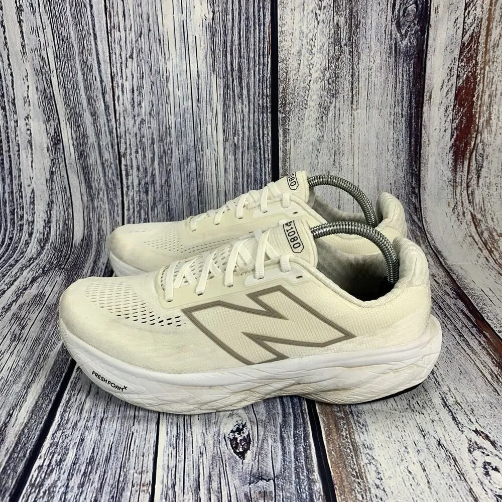 New Balance Fresh Foam X 1080 v14 White Running Shoes W1080W14 Women’s Size 11
